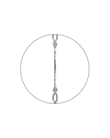 Balaustre Forjado Martillado Aros Centrales Cuadrado 14 mm