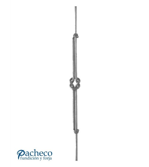 Balaustre Forjado Nudo Central Entrelazado Redondo 12 mm