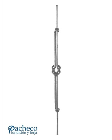 Balaustre Forjado Nudo Central Entrelazado Redondo 12 mm