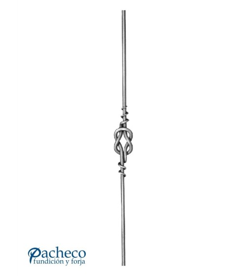 Balaustre Forjado Nudos Centraesl Entrelazados Redondo 12 mm