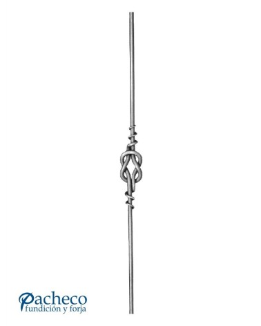Balaustre Forjado Nudos Centraesl Entrelazados Redondo 12 mm