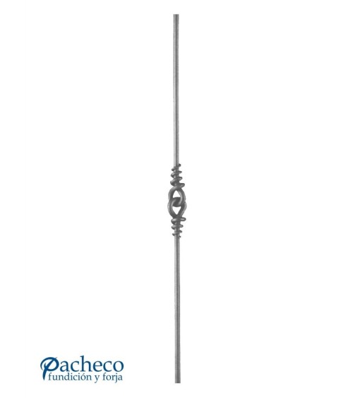 Balaustre Forjado Argollas Anudadas Centrales Redondo 12 mm