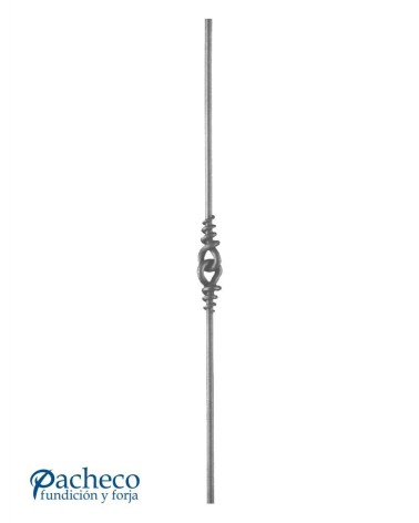 Balaustre Forjado Argollas Anudadas Centrales Redondo 12 mm