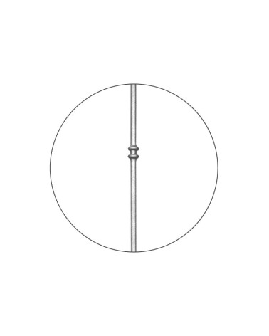 Balaustre Forjado Adorno Doble Anillo Doble Redondo 16 mm