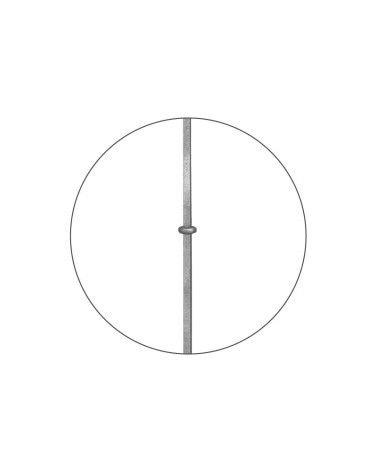 Balaustre Forjado Adorno Central Anillo Cuadrado 16 mm