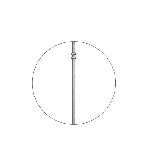 Balaustre Forjado Adorno Doble Anillo Doble Cuadrado 16 mm