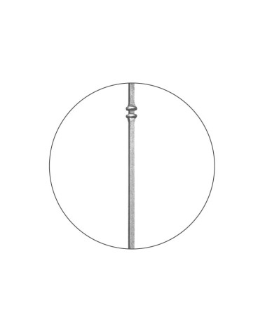 Balaustre Forjado Adorno Doble Anillo Doble Cuadrado 16 mm