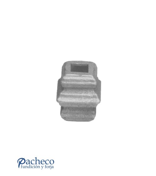 Macolla de Forja Doble Cuadrada para Cuadrado 14 mm