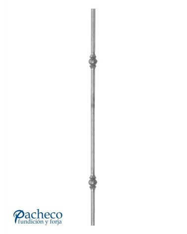 Balaustre Forjado Nudo Doble Simple Redondo 14 mm