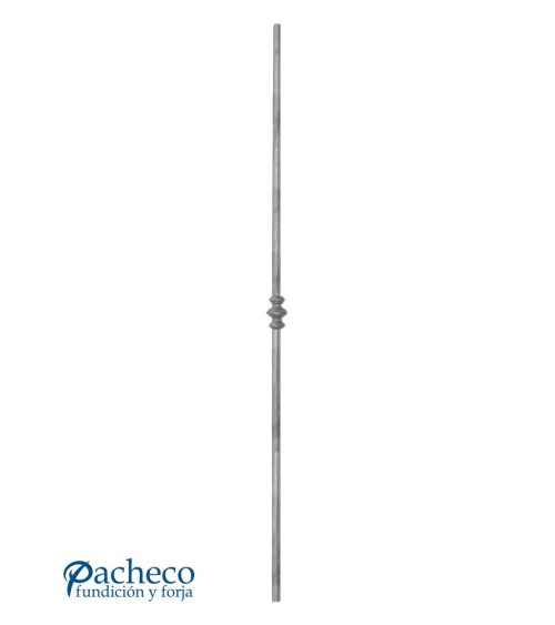 Balaustre Forjado con Macolla Central Redondo 14 mm