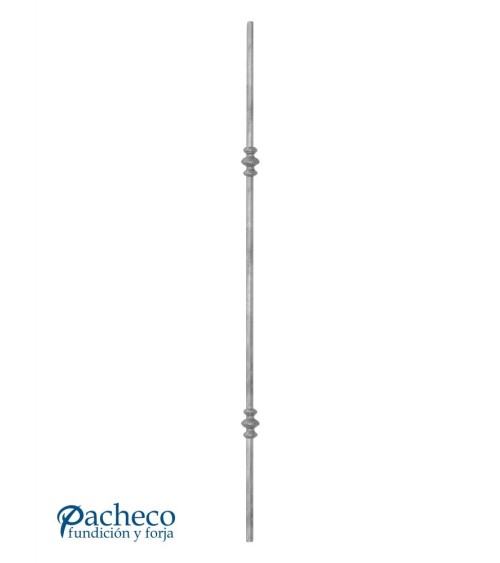 Balaustre Forjado Macolla Doble Redondo 14 mm