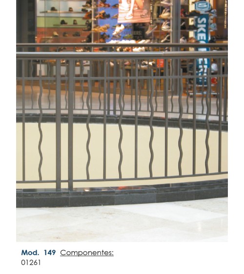 Balaustre Forjado Curvilíneo Cuadrado 14 mm