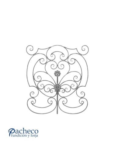 Balaustrada de Forja Eses y Volutas Pletina 16x8 mm