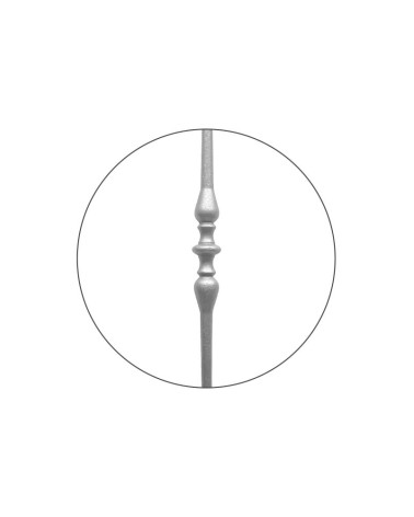 Balaustre Forjado Macolla Central Redondo 16 mm