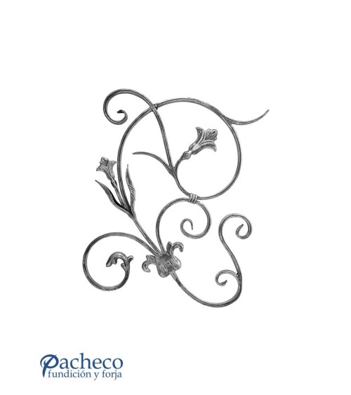 Balaustrada de Forja Izq Hojas de Forja Pletina 16x8 mm