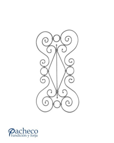 Balaustrada de Forja Ces y Hojas de Forja Pletina 16x8 mm
