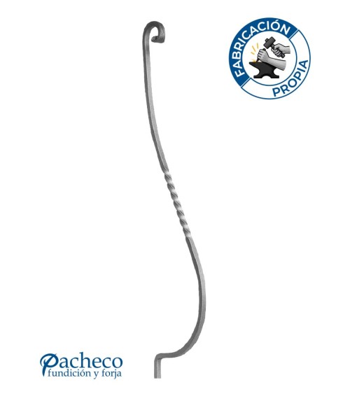 Jabalcones de Forja Entorchado Acabado Espiral Cuadrado 14 mm