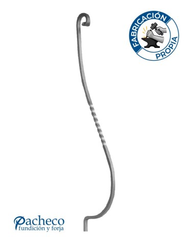 Jabalcones de Forja Entorchado Acabado Espiral Cuadrado 14 mm