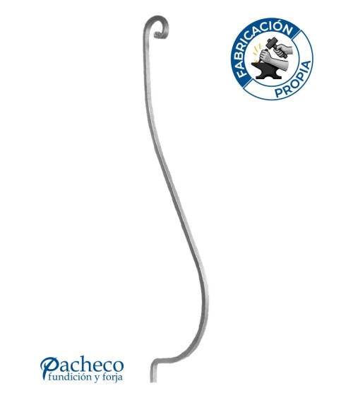 Jabalcones de Forja con Acabado Espiral Cuadrado 14 mm