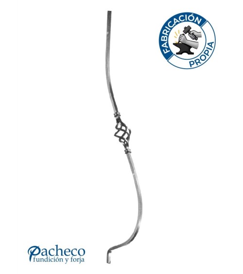 Jabalcones de Forja con Piña Central Cuadrado 14 mm