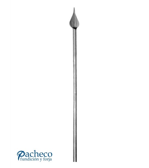 Balaustre  Lanza de Forja Punta Hoja Redondo 16 mm