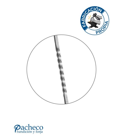 Jabalcones de Forja Entorchado Cuadrado 14 mm