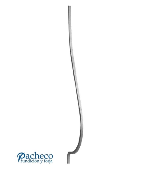 Jabalcones de Forja Liso Cuadrado 14 mm