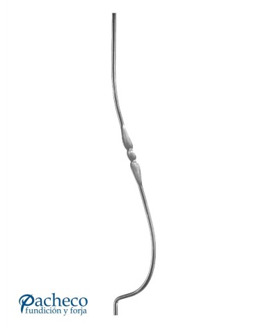 Jabalcones de Forja con Lágrima Central Redondo 14 mm