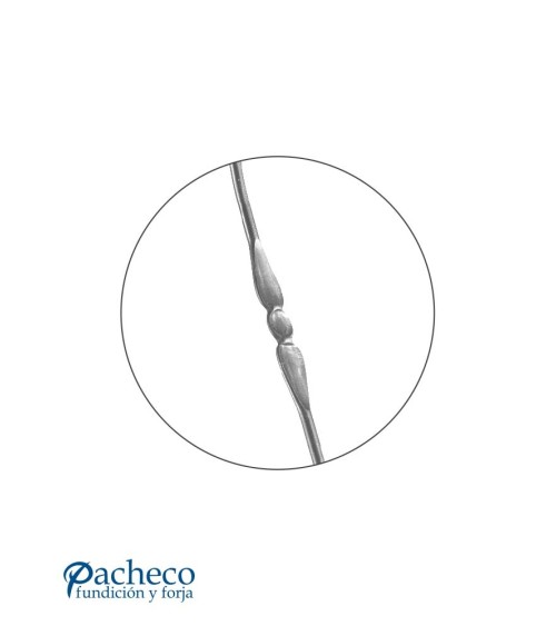 Jabalcones de Forja con Lágrima Central Redondo 14 mm