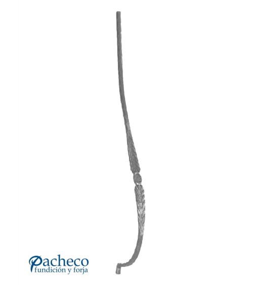 Jabalcones de Forja con Espiga Central Cuadrado 14 mm