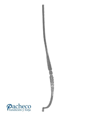 Jabalcones de Forja con Espiga Central Cuadrado 14 mm