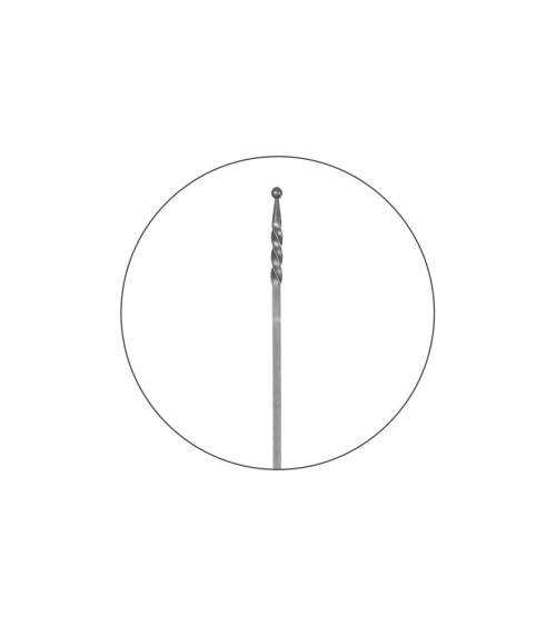 Balaustre Lanza de Forja Bola Extremo Entrochado Cuadrado 16 mm