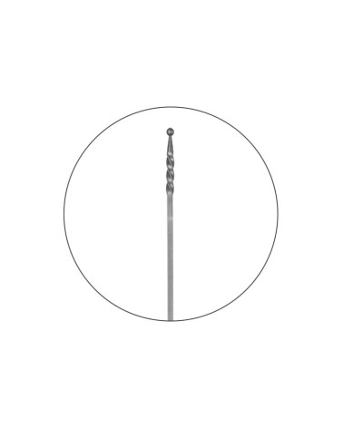 Balaustre Lanza de Forja Bola Extremo Entrochado Cuadrado 16 mm