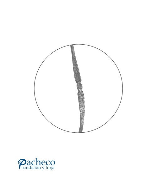 Jabalcones de Forja con Espiga Central Cuadrado 14 mm