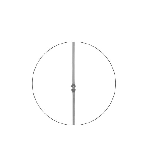 Balaustre Lanza de Forja Bola Doble Anillo Cuadrado 16 mm