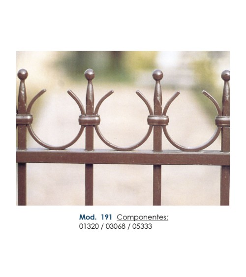 Balaustre Lanza de Forja Bola Cuadrado 16 mm