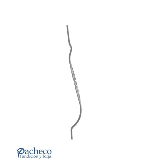 Jabalcones de Forja Quebrado con Espiga Central Redondo 14 mm