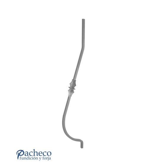 Jabalcones de Forja con Macolla Central Cuadrado 16 mm