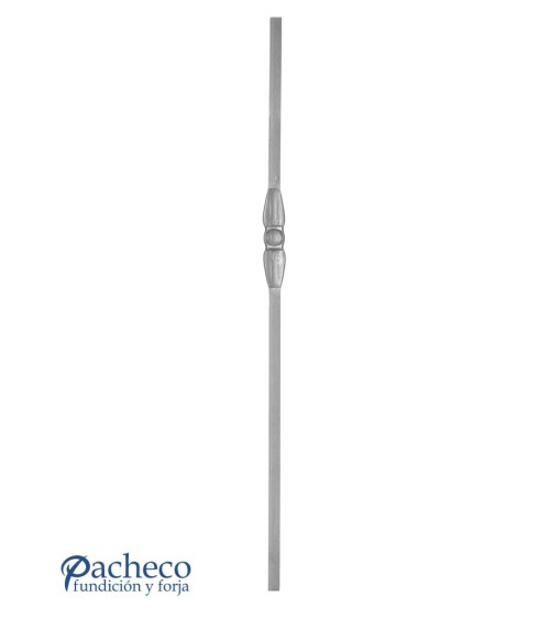 Arranques de Forja para Escalera Doble Lágrima Chafada Cuadrado 30 mm