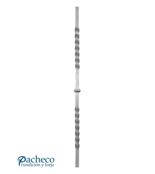 Balaustre Forjado Entorchado Anillo Central 900 mm alto Cuadrado 14-16-20 mm