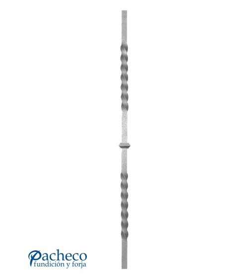 Balaustre Forjado Entorchado Anillo Central 1000 mm alto Cuadrado 14-16-20 mm