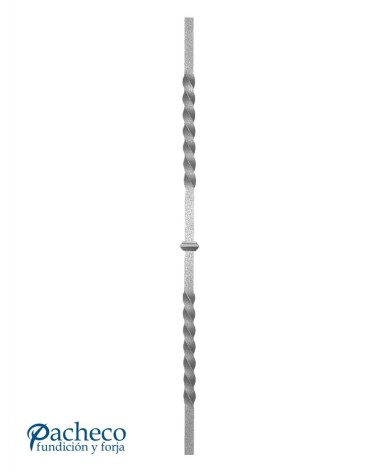 Balaustre Forjado Entorchado Anillo Central 1000 mm alto Cuadrado 14-16-20 mm