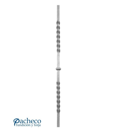 Balaustre Forjado Entorchado Anillo Central 1250 mm alto Cuadrado 14-16-20 mm