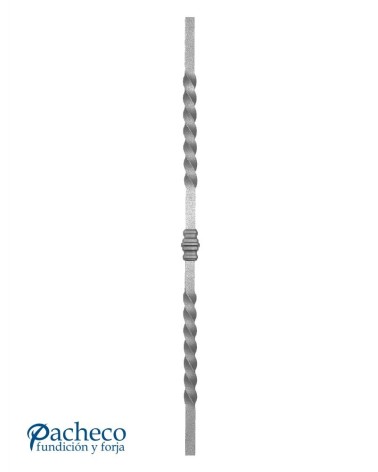 Balaustre Forjado Entorchado Macolla Central 900 mm alto Cuadrado 14-16 mm