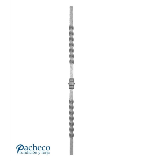 Balaustre Forjado Entorchado Macolla Central 1250 mm alto Cuadrado 16 mm