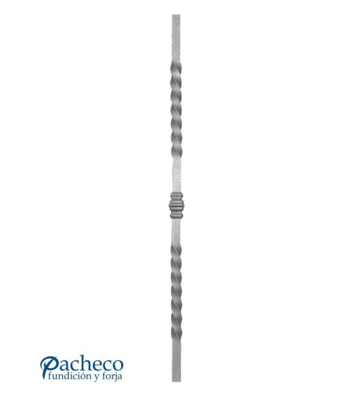 Balaustre Forjado Entorchado Macolla Central 1500 mm alto Cuadrado 16 mm