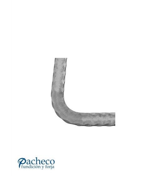 Pasamanos de Forja en Curva con Cantos Labrados A 90º Pletina 40x8 mm