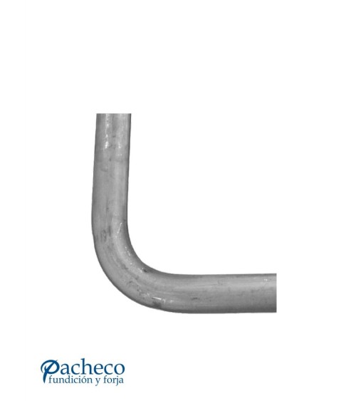 Pasamanos de Forja en Curva Liso Media Caña A 90º 40x10 mm