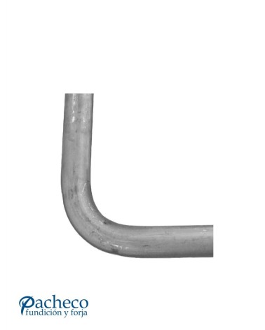 Pasamanos de Forja en Curva Liso Media Caña A 90º 40x10 mm