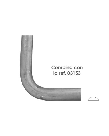 Pasamanos de Forja en Curva Liso Media Caña A 90º 40x10 mm